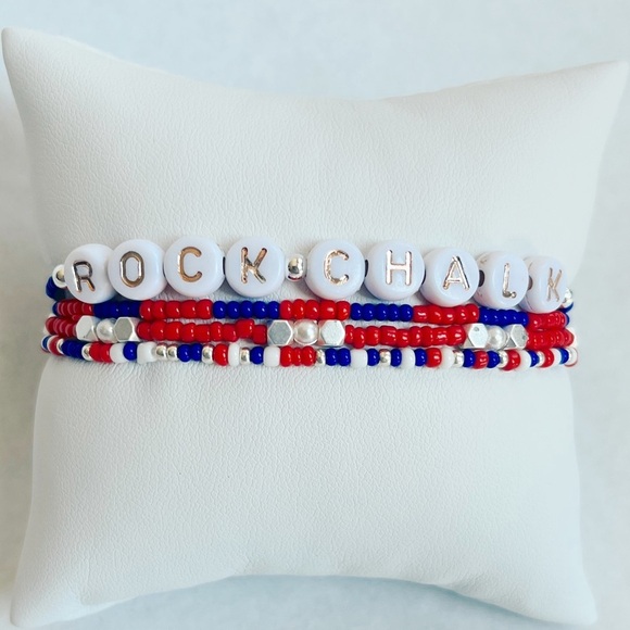 University of Kansas Bracelet Set - Picture 2 of 3